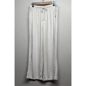 Blenca Linen Pants Women Size XL Cream Elastic Waist Relaxed Bohemian Casual